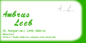 ambrus leeb business card